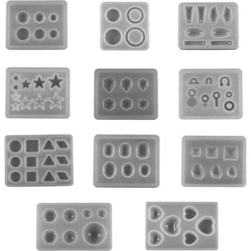 11 Style Moon Star Shell Pendant Silicone Molds UV Epoxy Resin Mold Whale Casting Mould for DIY Crafts Jewelry Making Pendants