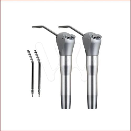 2pcs 3-Way Triple Syringe Handpiece Dental Dentist Air Water + 4 Nozzles Tips