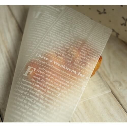 200 Pcs White Newspaper Design Sandwich Wrapping Paper,Greaseproof Wax Coating,For Hamburger Soap candy Gift Packaging