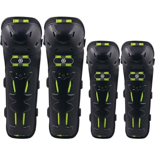 4PCS Motorcycle Knee Pads Elbow Leggings Motocross Cycling Night Reflective Safety Windproof Shatter-Resistant Protective