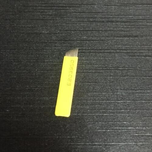 50 Pcs 0.22mm Flex 14 Sterilized Permanent Makeup Needle Eyebrow Tattoo Needle Blades Microblading Pen Manual Blades
