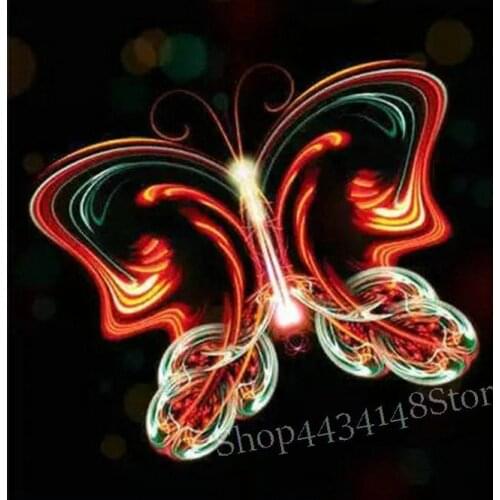 MHD 5d diy diamond painting color butterfly full square 3d diamond embroidery rhinestone mosaic home decoration kit