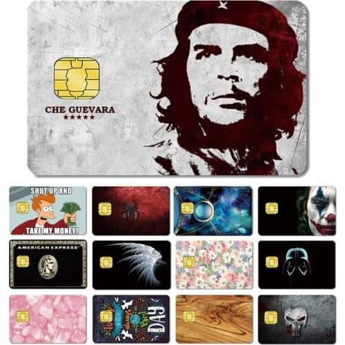 Bear Flower Skull Cartoon Bear Sticker Tape Skin Case Cover for Small Big Chip Credit Card