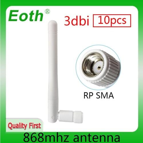868MHz antenna Wholesale 10pcs 915MHz 3dbi RP-SMA straight antena GSM antenne 868 MHz 915 MHz antennas for gsm signal repeater