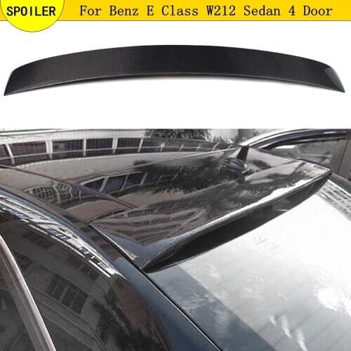 Carbon Fiber Racing Roof Spoiler Wing Lip for Mercedes-Benz E Class W212 Sedan 4-Door 2010-2013