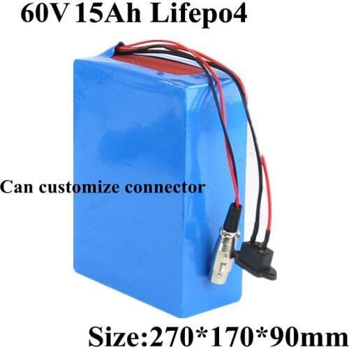Lifepo4 60V 15Ah Lithium 60V 12Ah Battery 60v 10ah Lithium Lifepo4 for 500W 750W Citycoco Scooter Bicycle Bike + 2A Charger