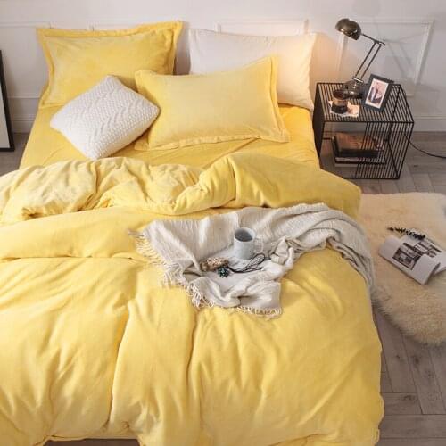 1Pcs Duvet cover Solid Color Single Double Queen King Quilt Yellow Cover Advanced Home Bed Soft Qualified Comfortable