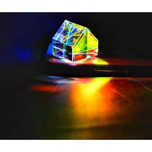 20*20*18mm Prism Laser Beam Combine Cube Colorful Combiner Splitter Cross Dichroic Cube RGB Prism Durable Quality