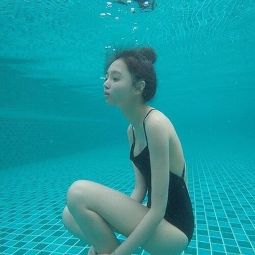 2021 Sexy Fashion Ladies Black Retro Straps Naked Back Cover Belly Slimming Triangle One-piece Hot Spring Swimsuit Women XL