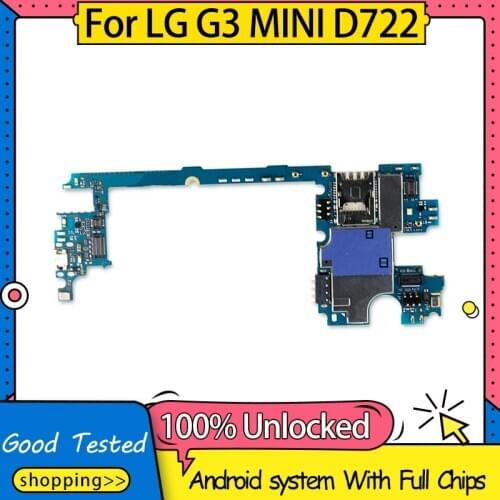 100% Unlocked For LG G3 MINI D722 Motherboard,Replacement Logic Board For LG G3 MINI D722 Mainboard With Android System