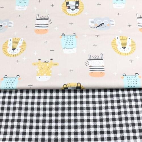 160cm*50cm lion elephant baby kids cotton fabric DIY bedding quilting apparel dress patchwork fabric kids handwork decor cloth