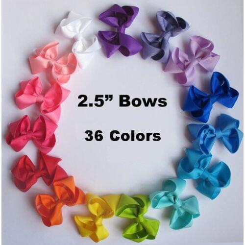 2.5" Solid Color Small Bow girls hair clip headdress 100pcs