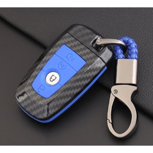 2019 Anti-fall Carbon fiber silicone Car Key Cover Case For Ford Fusion Mondeo Mustang Edge Expedition EXplorer 2018 Auto Shell