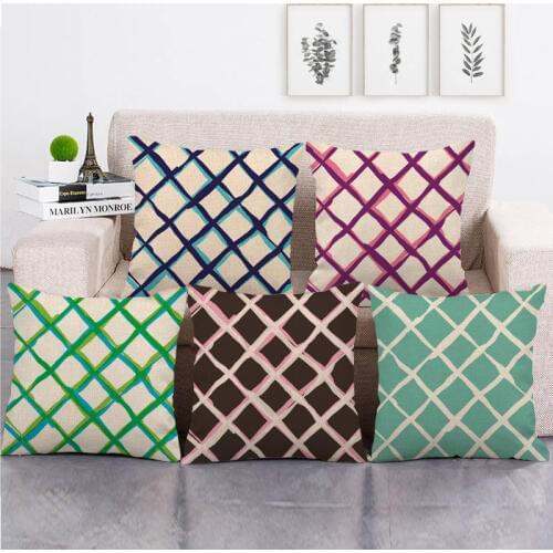 45cm*45cm Twisted grid linen/cotton throw pillow covers couch cushion cover home decor pillow