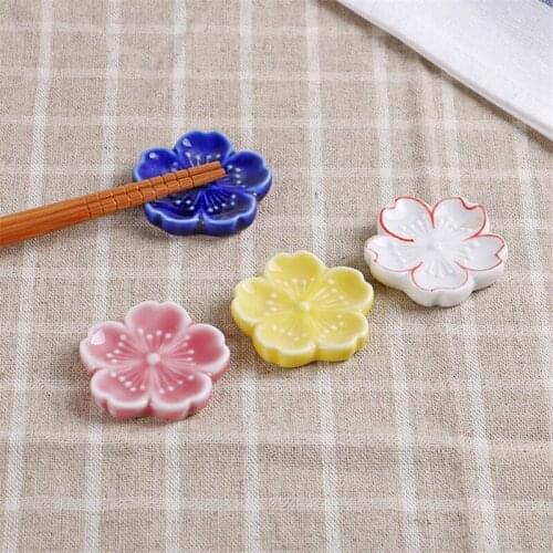 Chopstick Holders Home Chopstick Holder Sakura Flower Kitchen Chopstick Racks Spoon Fork Knife Tableware Holders Decor