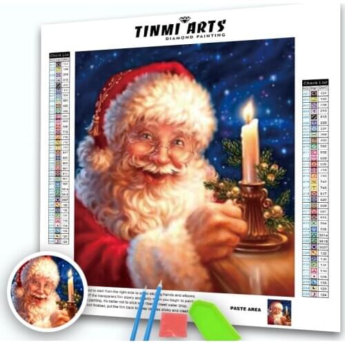 5d Diamond Painting Full Drill Round Smiling Santa Claus Diamond Embroidery Rhinestone Picture Mosaic Christmas Decoration Gifts