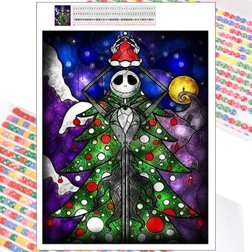 Diamond Painting Disney Nightmare Before Christmas 5D DIY Full Drill Cartoon Sally and Jack Skellington Cross Stitch Art Mosaic