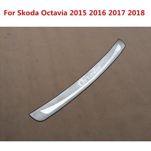Car Sedan-Stying After Shocks Rear Guard Trunk Plate Sill Car Acessories For Skoda Octavia 2015- 2018 Car Styling