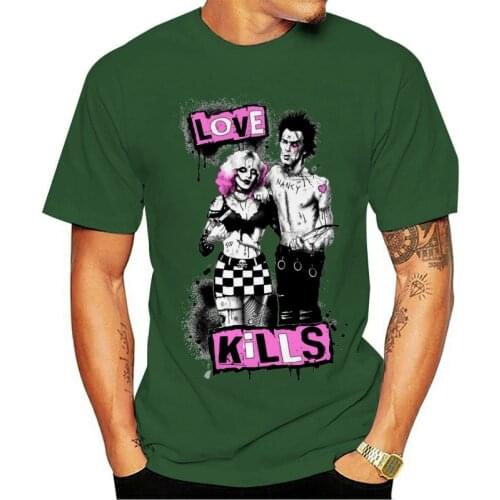 Band Sex Pistols Sid Vicious Shirt Sid Nancy Love KILLS Shirt Men Unique Short Sleeve O Neck Couple T-Shirts