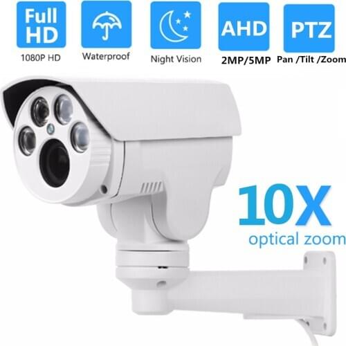 CCTV AHD 5MP 2.0MP 1080P HD Home Indoor/Outdoor Security Camera IR Cut Filter Auto Switch 4X 10X Zoom Night Vision Analog Camera