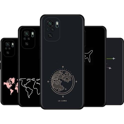 World Map Travel Just Go Phone Case For Xiaomi Redmi Note 9 9S 8 10 7 8 8T 10 9 9T 10 Pro Max 5G 8 2021 Cover Smartphone Coque