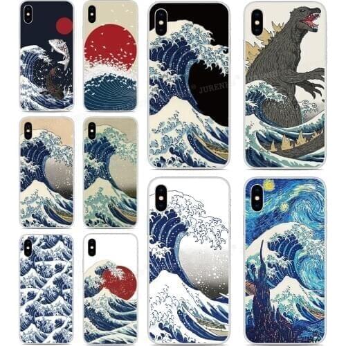 Soft Silicone Wave off Kanagawa Phone Case For Sharp-Aquos R5G S2 R R3 V Zero 2 R2 Compact S3 High Sense 3 Lite Plus Cases