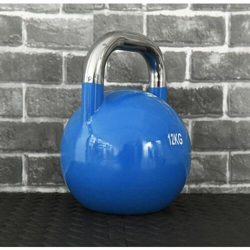 Color Steel Competitive Kettlebell 10KG/20KG Competition Kettlebell Rack Set Personal Training Equipment
