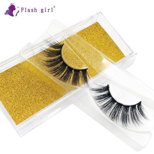 Flash Girl Hot Sale 1 Pair 3D Mink False Eyelashes Thick Makeup Eyelash Extension Natural Volume Soft Fake Eye Lashes Z-20