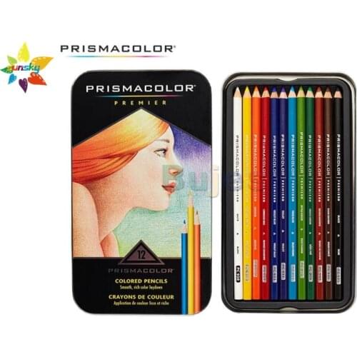 Sanford prismacolor 12/24 color Human skin color oil color pencil big soft core art draw color pencil beginner art supplies