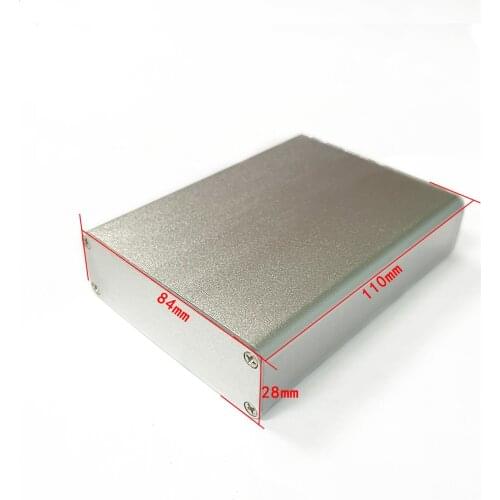 Instrument shell industrial aluminium box electrical Project enclosure DIY 84*28*110mm NEW