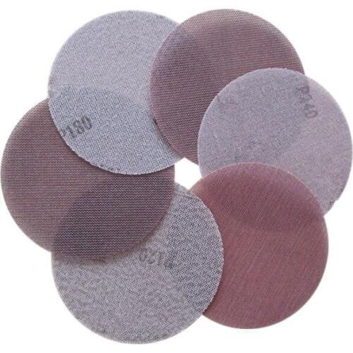 10pcs/set 5" 6" Round Mesh Sanding Discs Dust Free Anti-blocking 80/120/180/240/320/400/600/800/1000 Grits