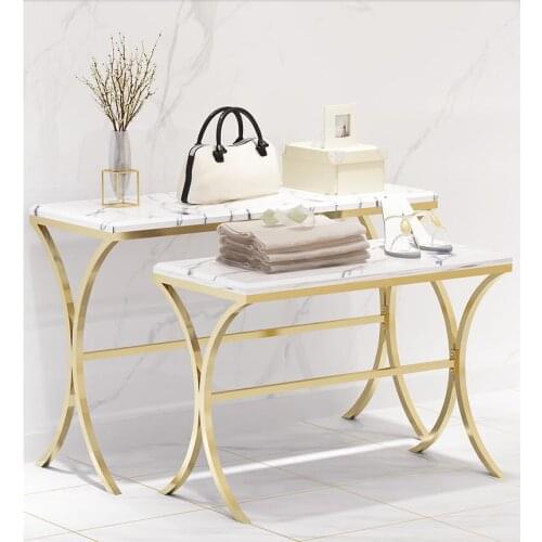 Clothing store Nakajima water table Nano gold window display table