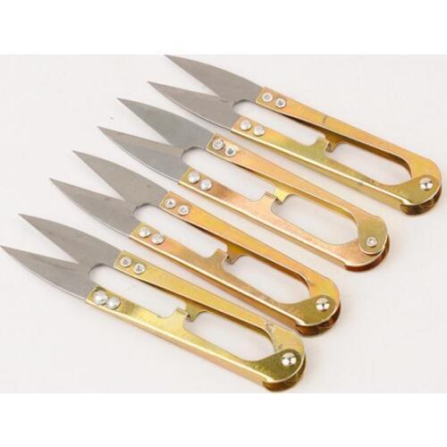 Gold Color Iron Scissors Tools Household Handy Mini Small Sewing Scissors Embroidery Sewing Tool SN424