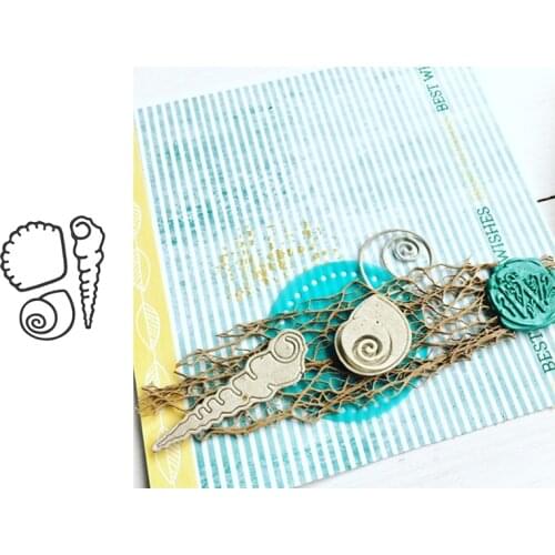Metal cutting dies 3pcs Seashells cut die mold new 2019 Scrapbook cards making paper craft knife mould blade punch