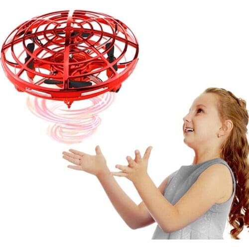 Mini Drone UFO Hand Operated RC Helicopter Quadrocopter Dron Infrared Induction Aircraft Flying Ball Toys For Kids