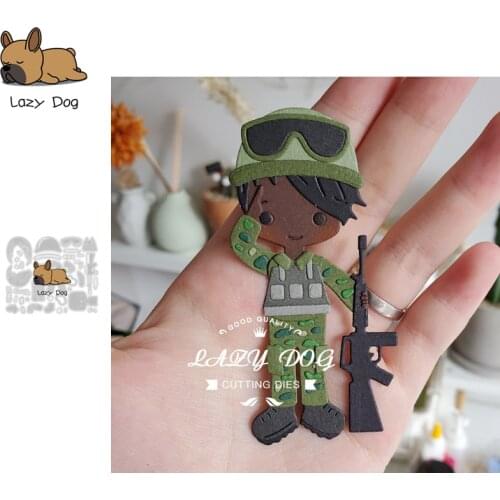 Men And Women Soldiers Metal Cutting Dies Scrapbooking Stencil DIY Mold Craft Embossing Die Cuts Card Making New Dies For 2020