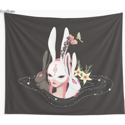 Rabbit hole Witch Wall Tapestry Cover Beach Towel Throw Blanket Picnic Yoga Mat Home Decoration