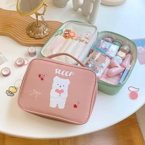 New Waterproof Cosmetic Bag Large-capacity Portable Travel Toiletry Storage Bag Multifunctional Handbag Space Saver Organizer