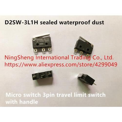 Original new 100% D2SW-3L1H sealed waterproof dust micro switch 3pin travel limit switch with handle