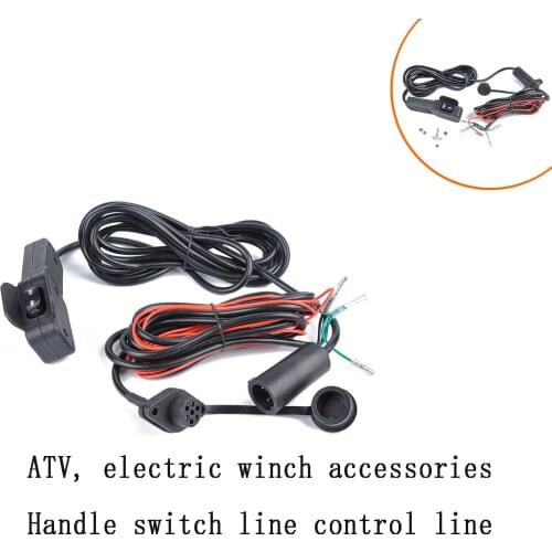 Suitable for WINCH ATV, Electric Winch Accessories, Handle Switch Line, Control Line Atv Go Kart Parts