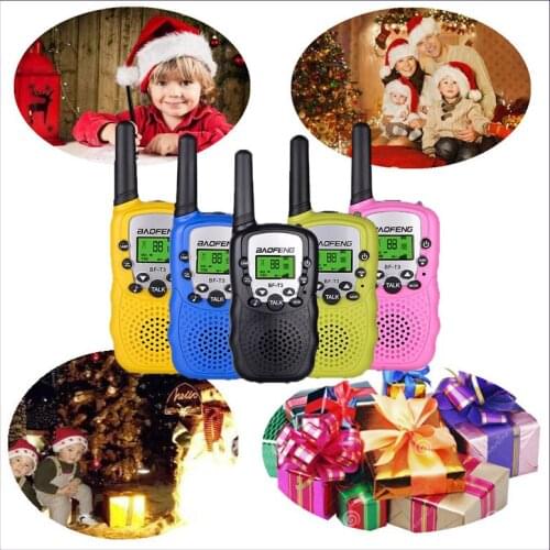 Mini Ham CB Two Way Radio BF-T3 BFT3 PTT Portable Walkie Talkie Colorful Communicator License Free Intercom for Kid Holiday Gift