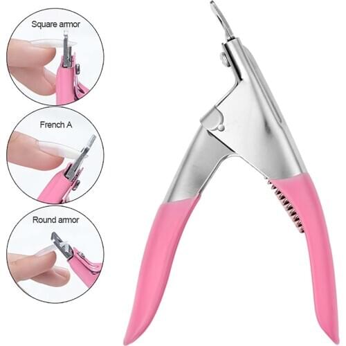 Professional Fake Nail Cut Word Plastic U-shaped Cut French Nail Clippers Nail Scissors Manicure Tips Cutter Nail Scissors TSLM1