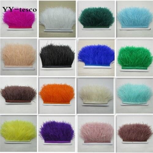 5meters High Quality Real Ostrich Feather Trims 8-10cm for Skirt/Dress/Costume Ribbon Feather Trimming Wholesale DIY Party Craft