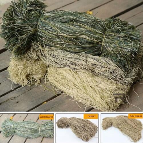 ROCOTACTICAL Synthetic Ghillie Thread Burlap Yarns For Ghillie Suit Ghillie Paintball Camouflage Kit Synthetic Thread 1Bag/Lot