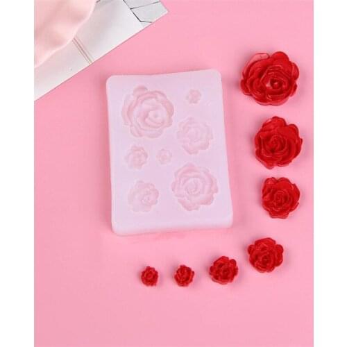 Rose Flower Silicone Molds Candy Polymer Clay Mold Chocolate Party Baking Wedding Cupcake Topper Fondant Cake Decorating Tools