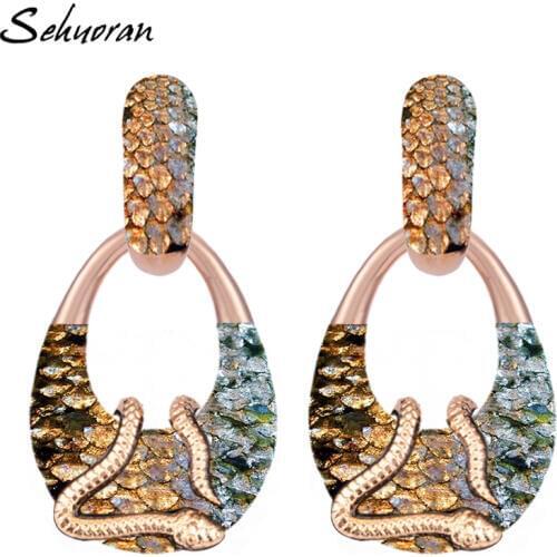Sehuoran 2018 New Oorbellen Pendients Statement Earrings For Women Wedding Earrings Women Fashion Jewelry Luxury Big Earrings