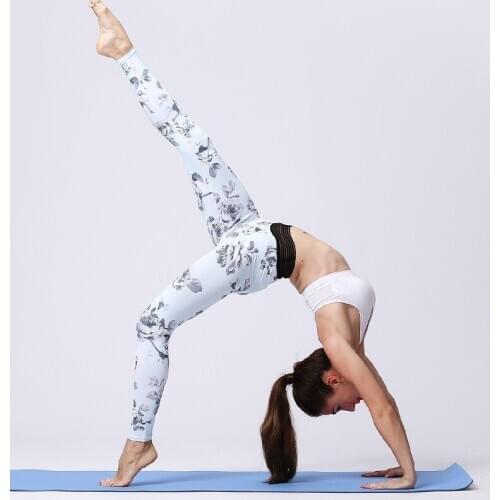 Yoga Pants Women SportsWear Wide Jacquard Waistband Yoga Leggings Push Up Hips Skinny Fitness Yoga Running Tights Sport Pants