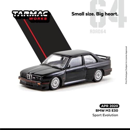 Tarmac works cars 1:64 BMWs M3 E30 Sport Evolution Collection of alloy car