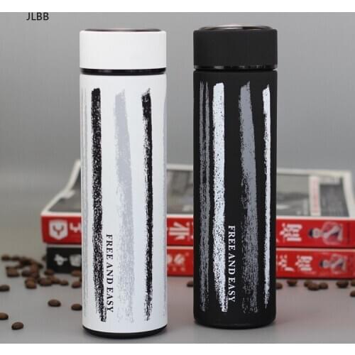 NEW Fashion Double Wall Thermos Tea Coffee mug Cup Stainless Steel Vacuum Flask Insulated with Infuser Thermocup Best gift