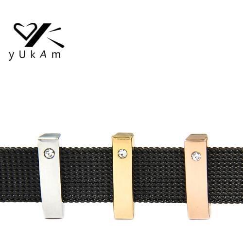YUKAM Deluxe Jewelry Period or Degree Slide Charms Keepers Keys fit on Reversible Keeper Bracelet Stainless Steel Wrap Bracelets